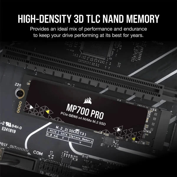 Corsair MP700 PRO 2TB M.2 NVMe 2.0 Gen5 Internal SSD  Microcenter India