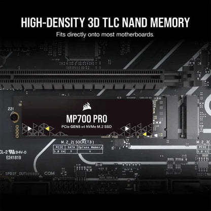 Corsair MP700 PRO 2TB M.2 NVMe 2.0 Gen5 Internal SSD  Microcenter India