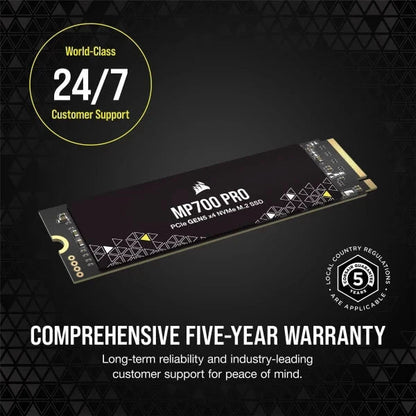 Corsair MP700 PRO 2TB M.2 NVMe 2.0 Gen5 Internal SSD  Microcenter India