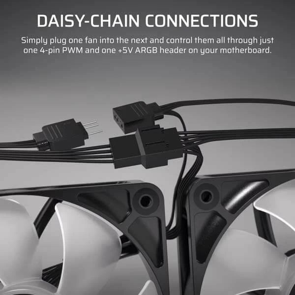 Corsair RS120 ARGB 120 PWM Cabinet Fan Black Triple Pack  Microcenter India
