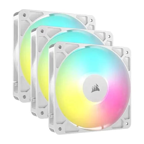 Corsair RS120 ARGB White 120mm PWM Cabinet Fan Triple Pack