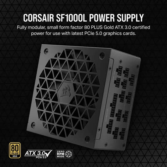 Corsair SF1000L SFX 1000 Watt ATX 3.0 80 Plus Gold SMPS  Microcenter India