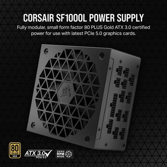 Corsair SF1000L SFX 1000 Watt ATX 3.0 80 Plus Gold SMPS  Microcenter India