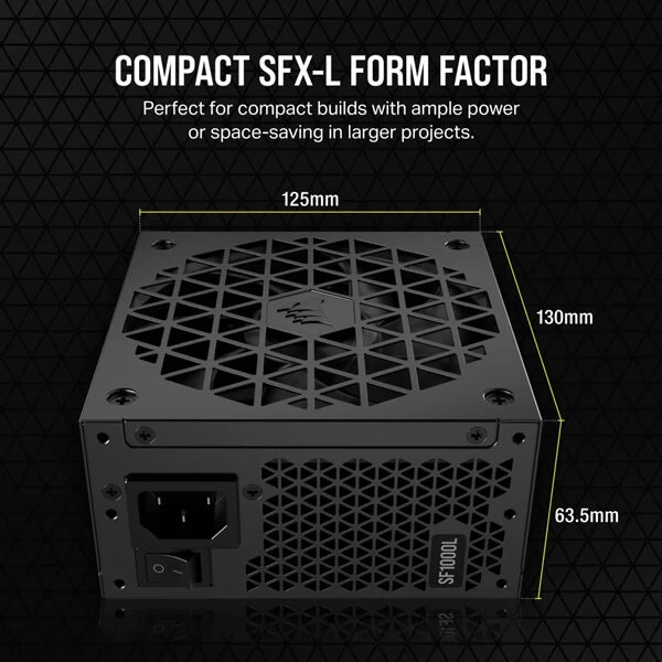Corsair SF1000L SFX 1000 Watt ATX 3.0 80 Plus Gold SMPS  Microcenter India