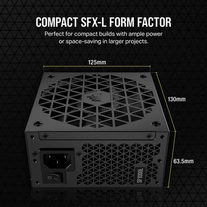 Corsair SF1000L SFX 1000 Watt ATX 3.0 80 Plus Gold SMPS  Microcenter India