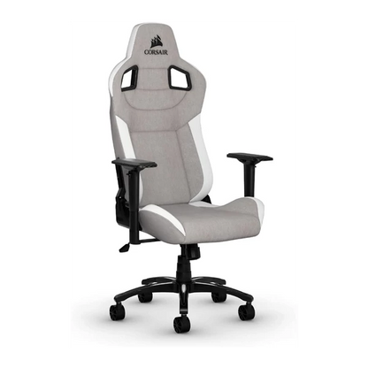 Corsair T3 RUSH Fabric Gaming Chair Grey/White  Microcenter India