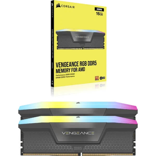 Corsair Vengeance RGB 32GB (16GBx2) DDR5 6000MHz Ram EXPO &amp; XMP  Microcenter India