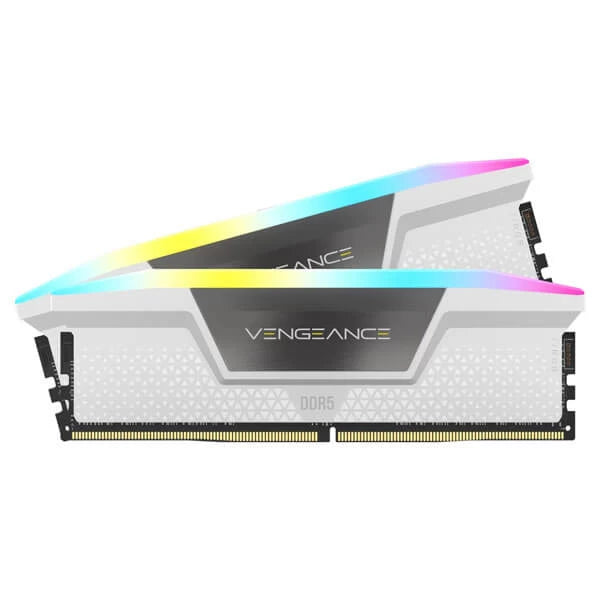 Corsair Vengeance RGB 32GB (16GBx2) DDR5 6000MHz Ram White  Microcenter India