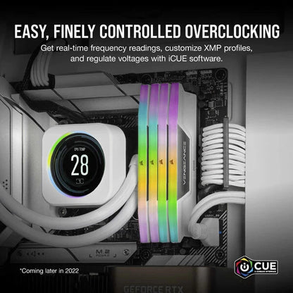 Corsair Vengeance RGB 32GB (16GBx2) DDR5 6000MHz Ram White  Microcenter India