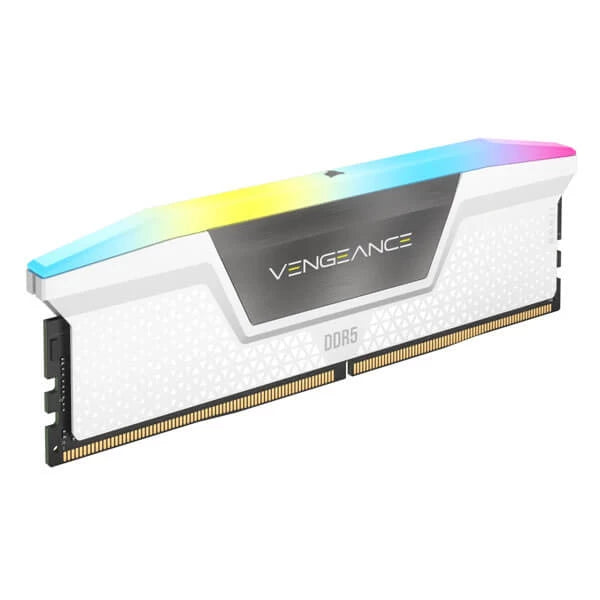 Corsair Vengeance RGB 32GB (16GBx2) DDR5 6000MHz Ram White  Microcenter India