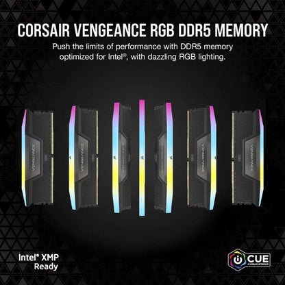 Corsair Vengeance RGB 32GB (16GBx2) DDR5 7200MHz Ram Black  Microcenter India