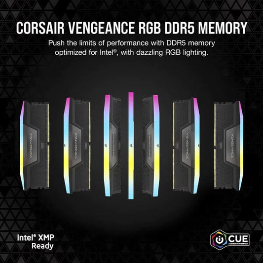 Corsair Vengeance RGB 32GB (16GBx2) DDR5 7200MHz Ram Black  Microcenter India
