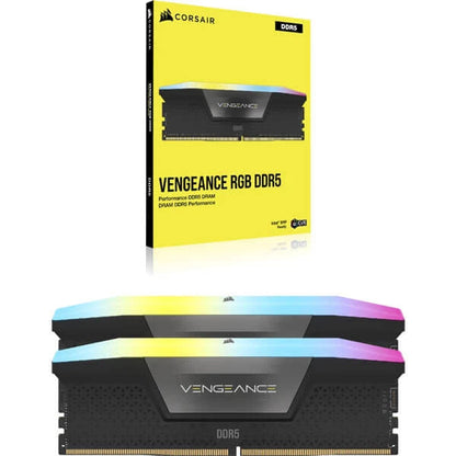 Corsair Vengeance RGB 32GB (16GBx2) DDR5 7200MHz Ram Black  Microcenter India