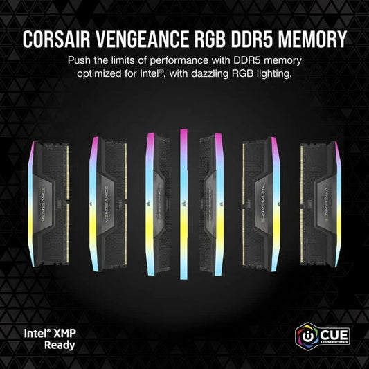 Corsair Vengeance RGB 96GB (48GBx2) DDR5 6400MHz Ram Black  Microcenter India