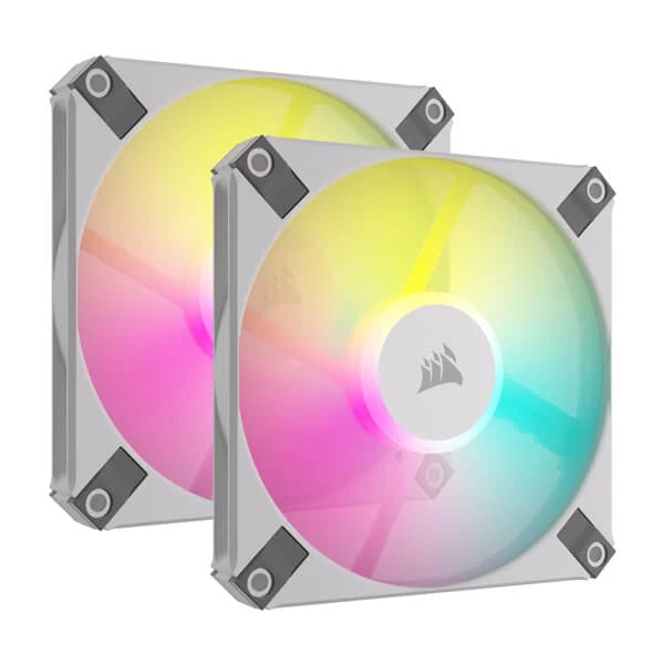 Corsair iCUE AF120 RGB SLIM 120mm Cabinet Fan White Twin Pack  Microcenter India