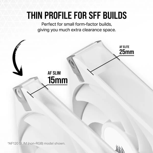 Corsair iCUE AF120 RGB SLIM 120mm Cabinet Fan White Twin Pack  Microcenter India