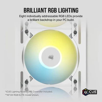 Corsair iCUE AF120 RGB SLIM 120mm Cabinet Fan White Twin Pack  Microcenter India