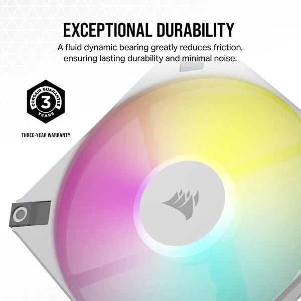 Corsair iCUE AF120 RGB SLIM 120mm Cabinet Fan White Twin Pack  Microcenter India