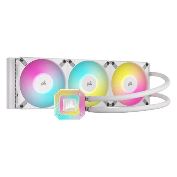 Corsair iCUE H150i Elite Capellix XT 360mm RGB CPU Liquid Cooler White  Microcenter India