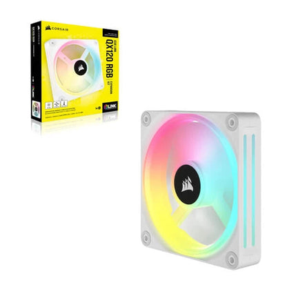 Corsair iCUE Link QX120 RGB White 120mm PWM Cabinet Fan Single Pack  Microcenter India