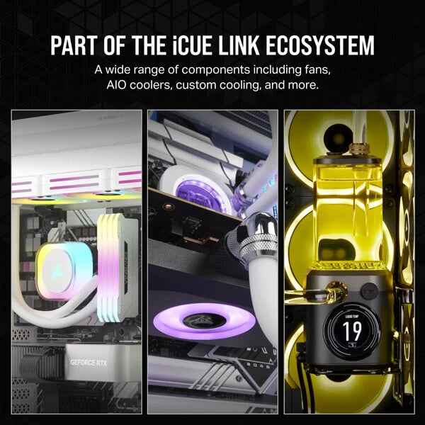 Corsair iCUE Link QX120 RGB White 120mm PWM Cabinet Fan Single Pack  Microcenter India