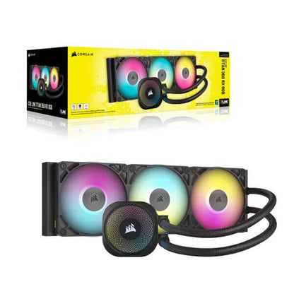 Corsair iCUE Link Titan 360 RX RGB 360mm CPU Liquid Cooler Black  Microcenter India