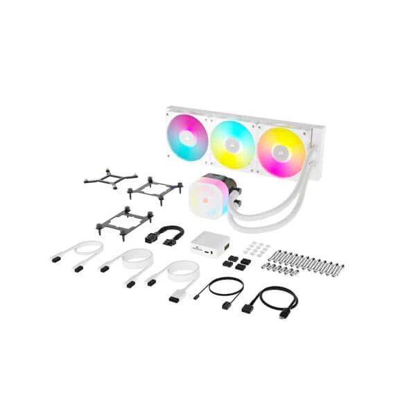 Corsair iCUE Link Titan 360 RX RGB 360mm CPU Liquid Cooler White  Microcenter India
