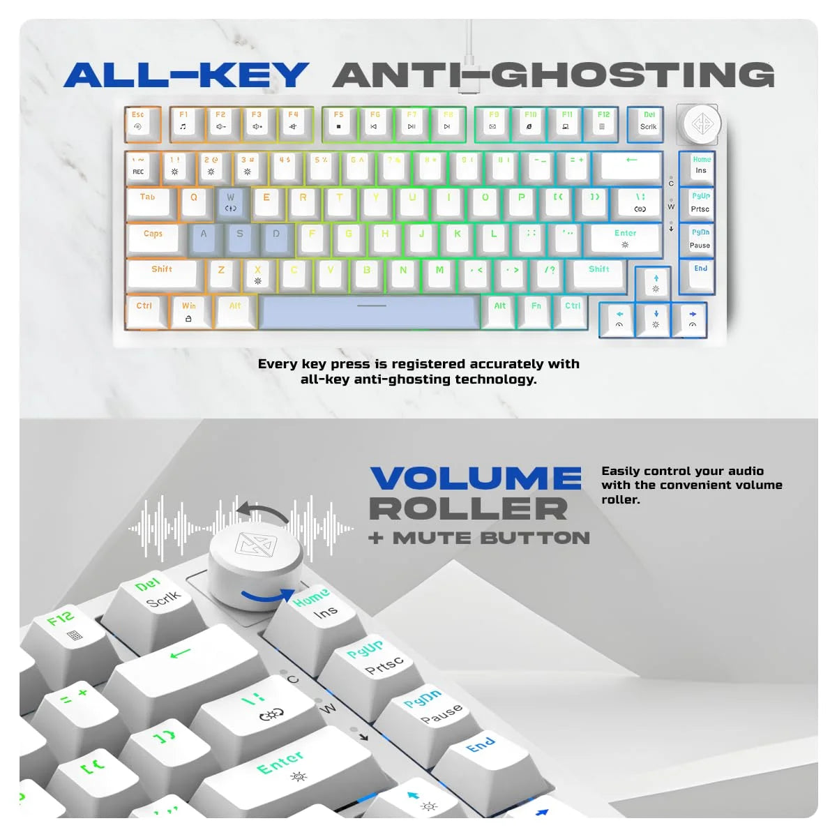 Cosmic Byte Phantom TKL Gasket Mechanical RGB Wired Keyboard (CB-GK-42)  Microcenter India