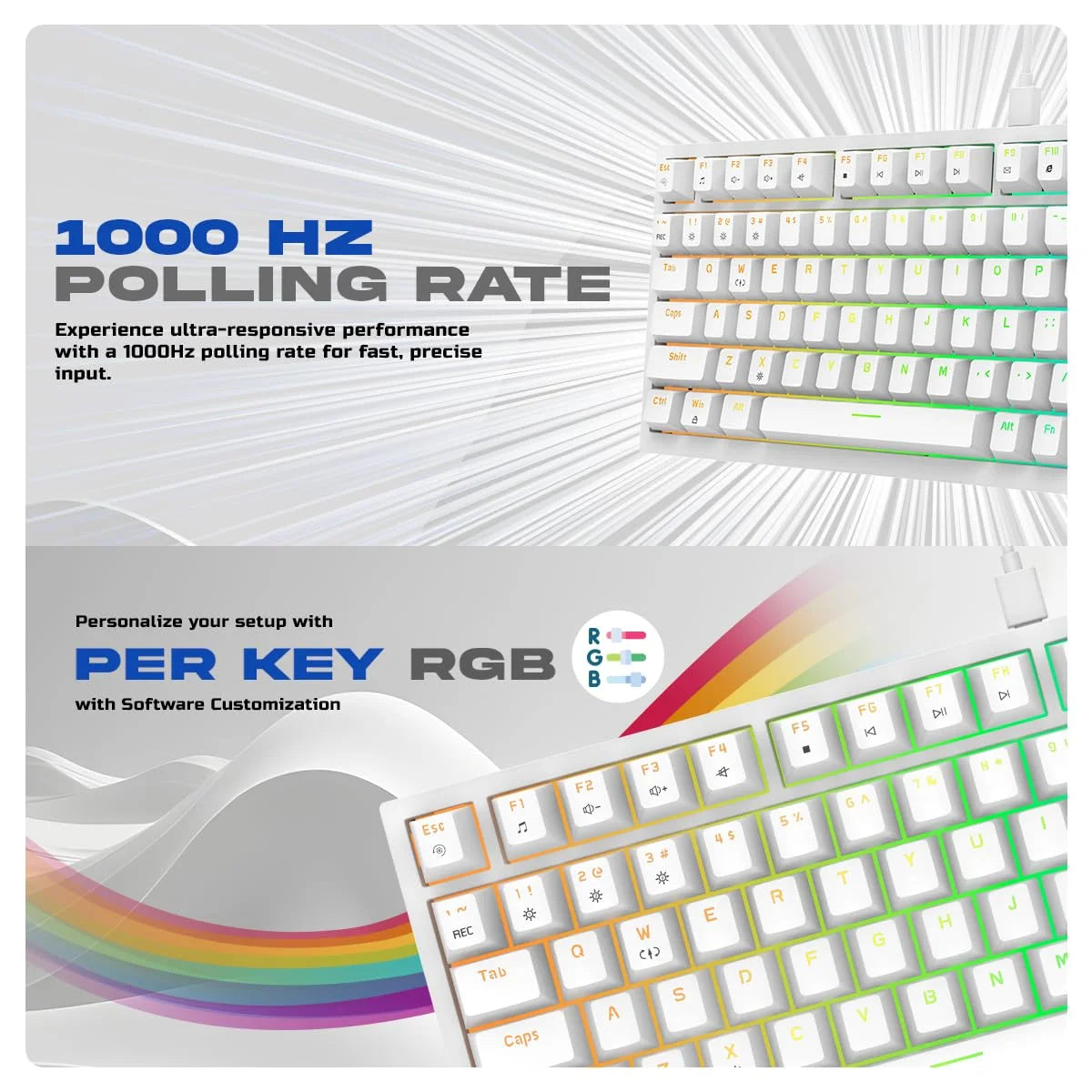Cosmic Byte Phantom TKL Gasket Mechanical RGB Wired Keyboard (CB-GK-42)  Microcenter India