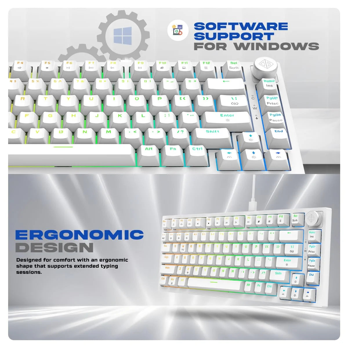 Cosmic Byte Phantom TKL Gasket Mechanical RGB Wired Keyboard (CB-GK-42)  Microcenter India