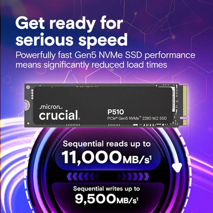 Crucial P510 PCIe Gen5 NVMe M.2 SSD