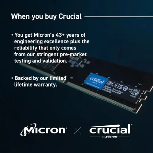 Crucial 16GB DDR5 5600MHz UDIMM CL46 Desktop RAM - Microcenter India.