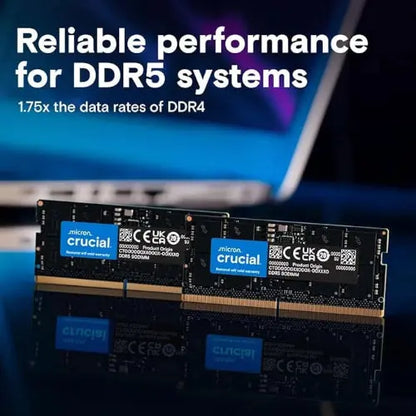 Crucial RAM 16GB DDR5-4800 SODIMM  CL40 - Microcenter India.
