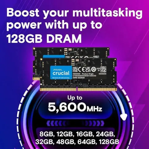 Crucial RAM 16GB DDR5-4800 SODIMM  CL40 - Microcenter India.