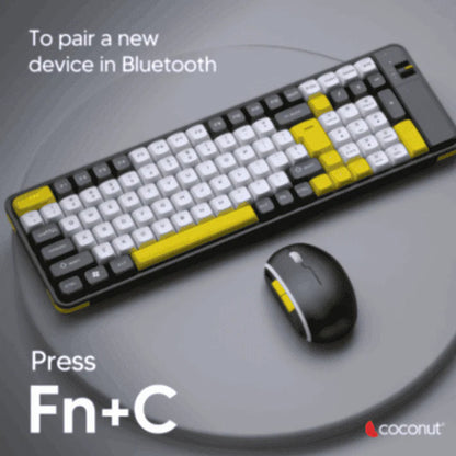 Coconut Diamond Rechargeable Multi Device Wireless Keyboard and Mouse Combo - Microcenter India.