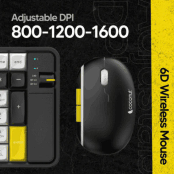 Coconut Diamond Rechargeable Multi Device Wireless Keyboard and Mouse Combo - Microcenter India.