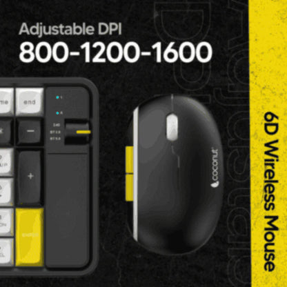 Coconut Diamond Rechargeable Multi Device Wireless Keyboard and Mouse Combo - Microcenter India.
