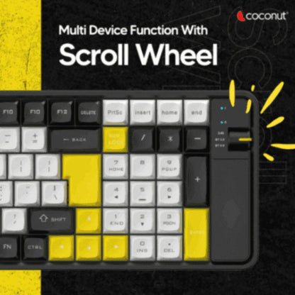 Coconut Diamond Rechargeable Multi Device Wireless Keyboard and Mouse Combo - Microcenter India.