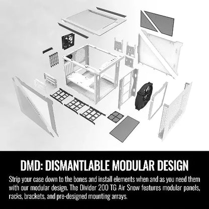 Thermaltake Divider 200 TG Air White Micro-ATX PC Case - Microcenter India.
