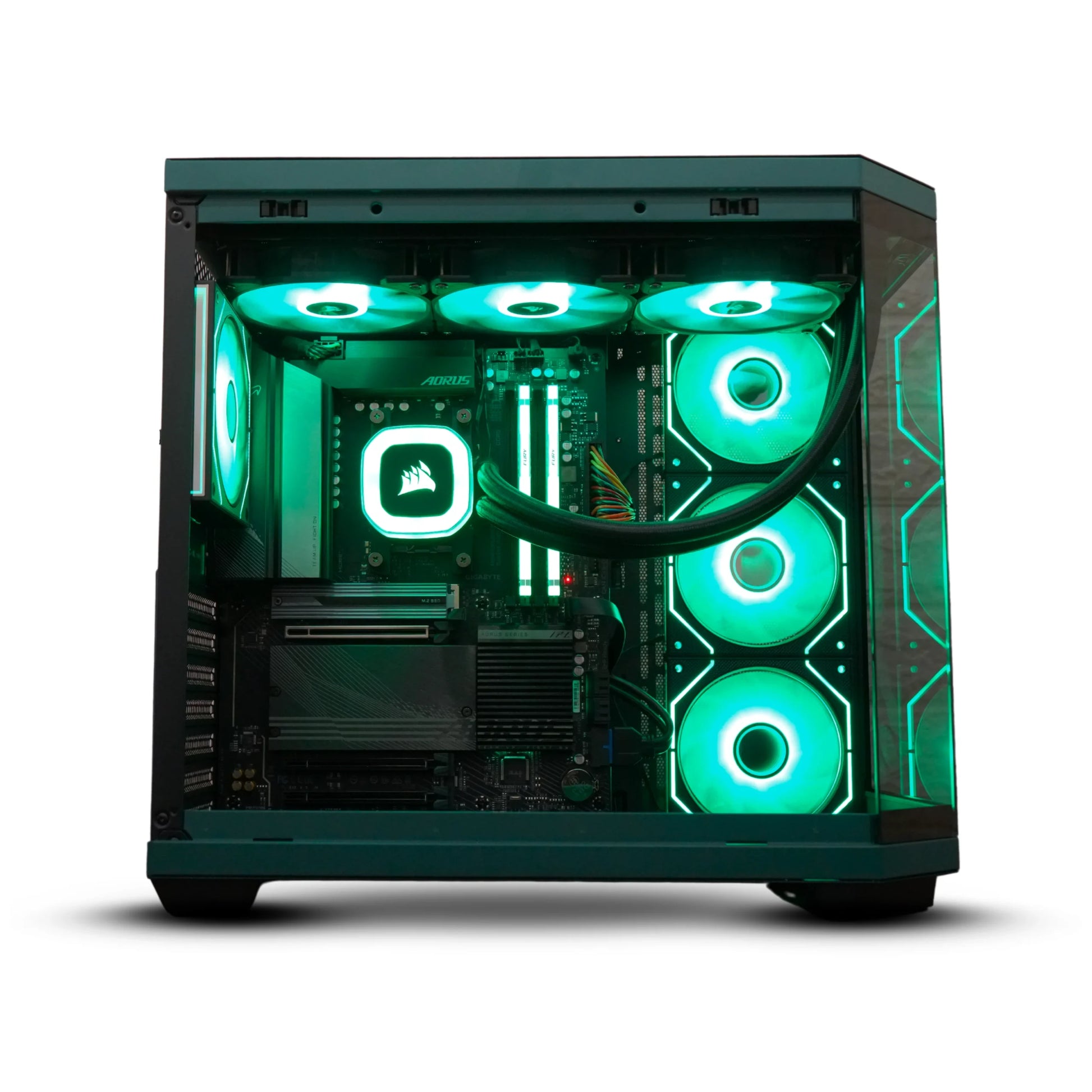 pre built gaming desktop,green pc build,pc build with 5060 ti
