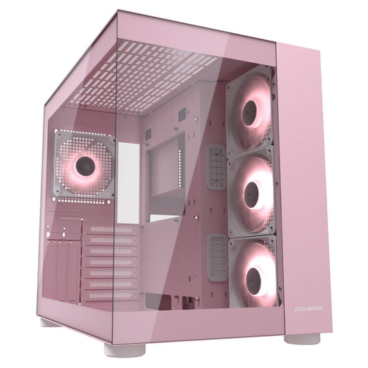 COUGAR FV150 RGB dual chamber mid tower ATX case in pink