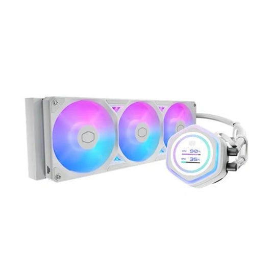 Cooler Master Atmos II 360 LCD Gaming CPU Cooler White - Microcenter India.