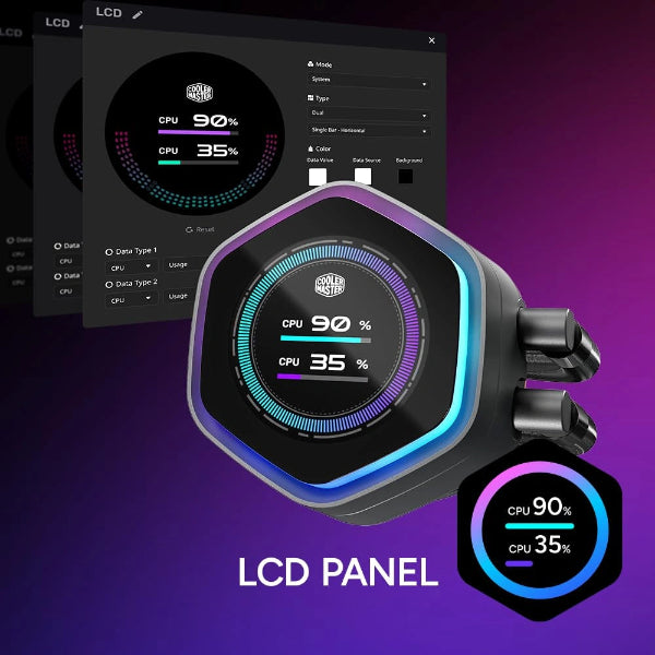 Cooler Master Atmos II 360 LCD Gaming CPU Cooler White - Microcenter India.