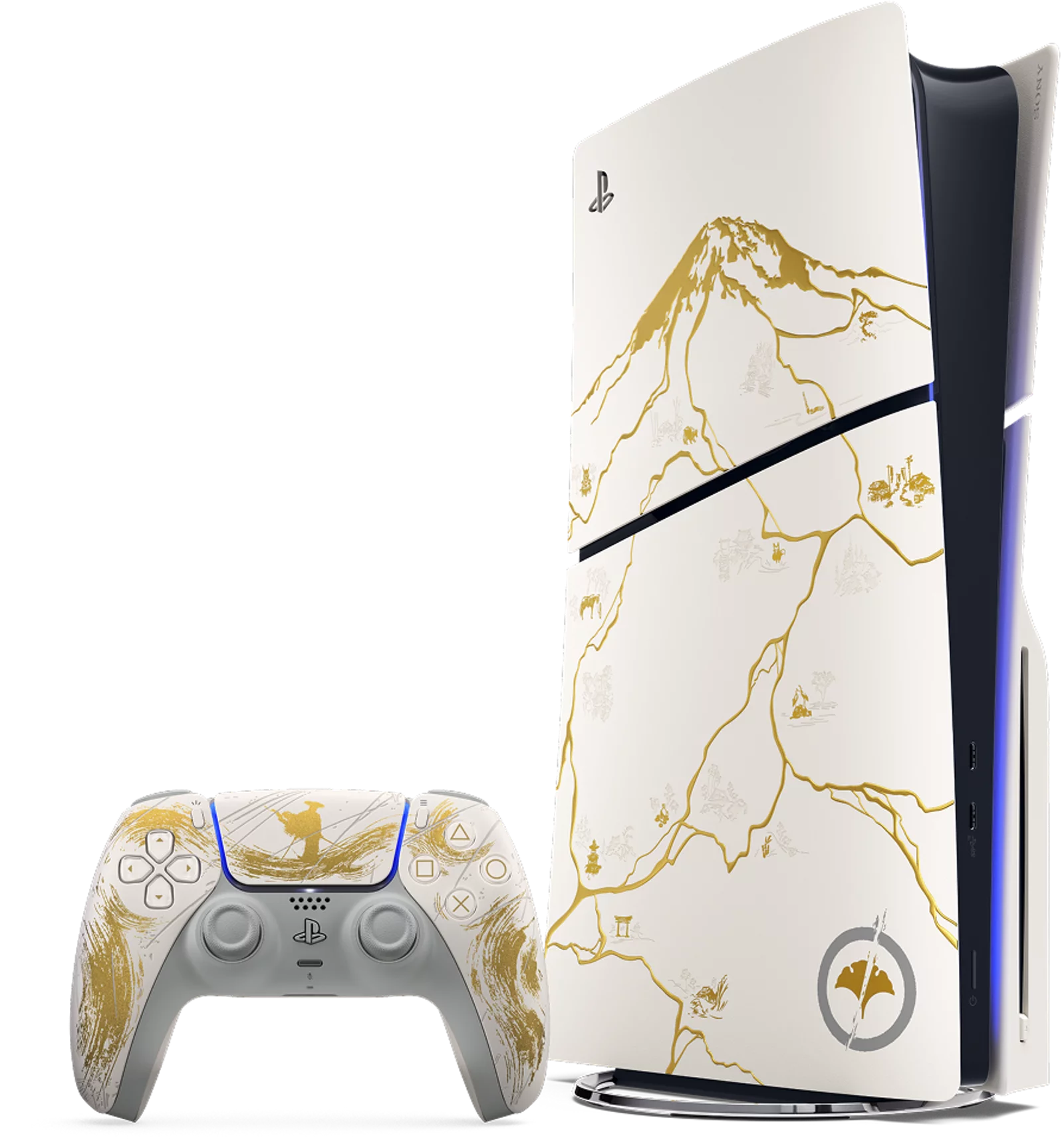 PS5 covers â€“ Ghost of YÅtei ps5 Console cover Gold Limited Edition  Microcenter India