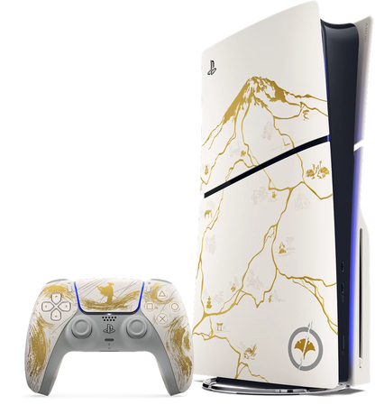 PS5 covers â€“ Ghost of YÅtei ps5 Console cover Gold Limited Edition  Microcenter India