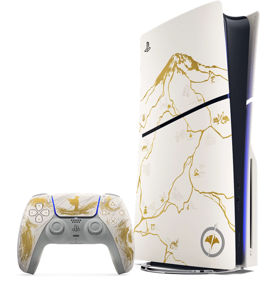 PS5 covers â€“ Ghost of YÅtei ps5 Console cover Gold Limited Edition  Microcenter India