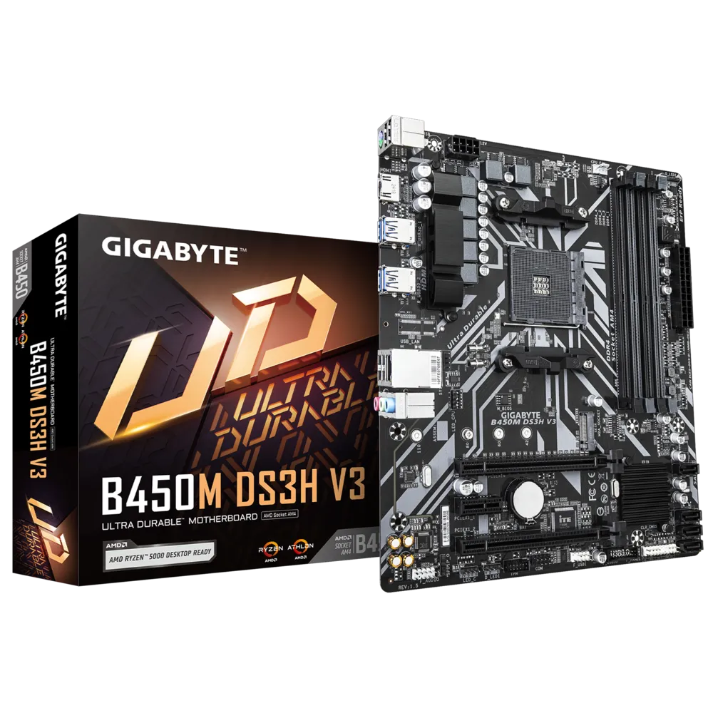 Gigabyte B450M DS3H V3 DDR4 Motherboard