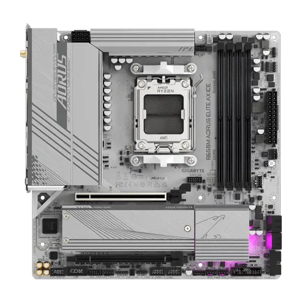 Gigabyte B650M AORUS ELITE AX ICE Motherboard  Microcenter India
