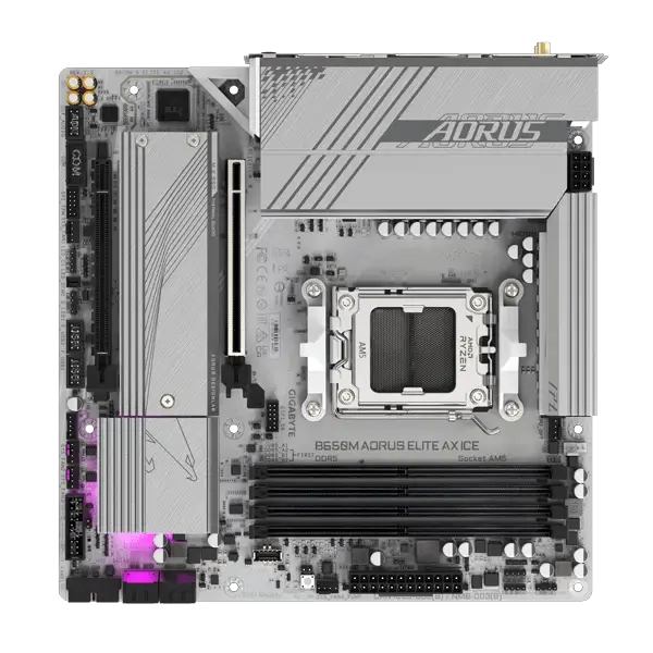 Gigabyte B650M AORUS ELITE AX ICE Motherboard  Microcenter India