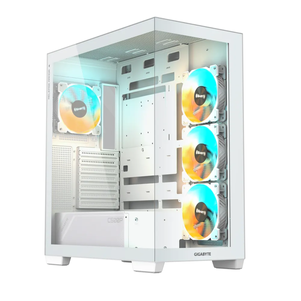 Gigabyte C500 Panoramic,ATX Mid-Tower Cabinet White,Gigabyte C500 Panoramic Stealth Ice